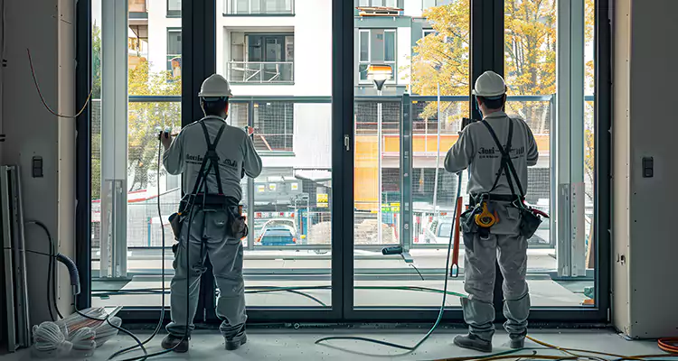 Patio Door Glass Replacement with Built-In Blinds in Citrus Park, FL